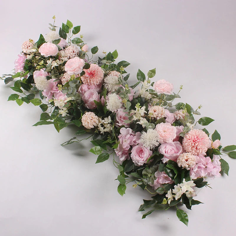 50/100cm DIY Wedding Flower Wall Decoration Arrangement Supplies Silk Peonies Rose Artificial Floral Row Decor Wed Arch Backdrop