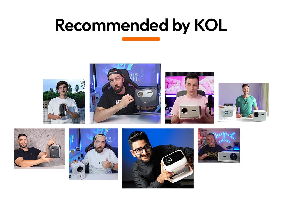 BYINTEK P70X Portable Mini Projector with Built-in Battery 4K Support 3D Wifi for Outdoor Movie Night Home Theater Projectors