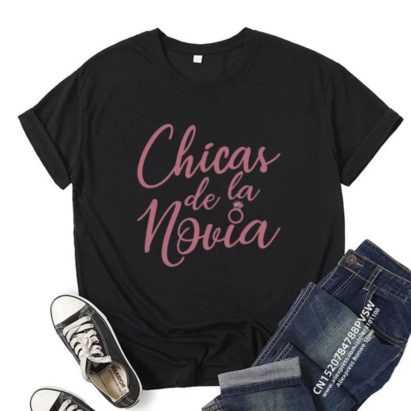 Bachelorette Hen Party T Shirts La Novia Tribu De La Novia Bride Bride Tribe Wedding Shirts Bachelorette Party Favor Gift Shirt