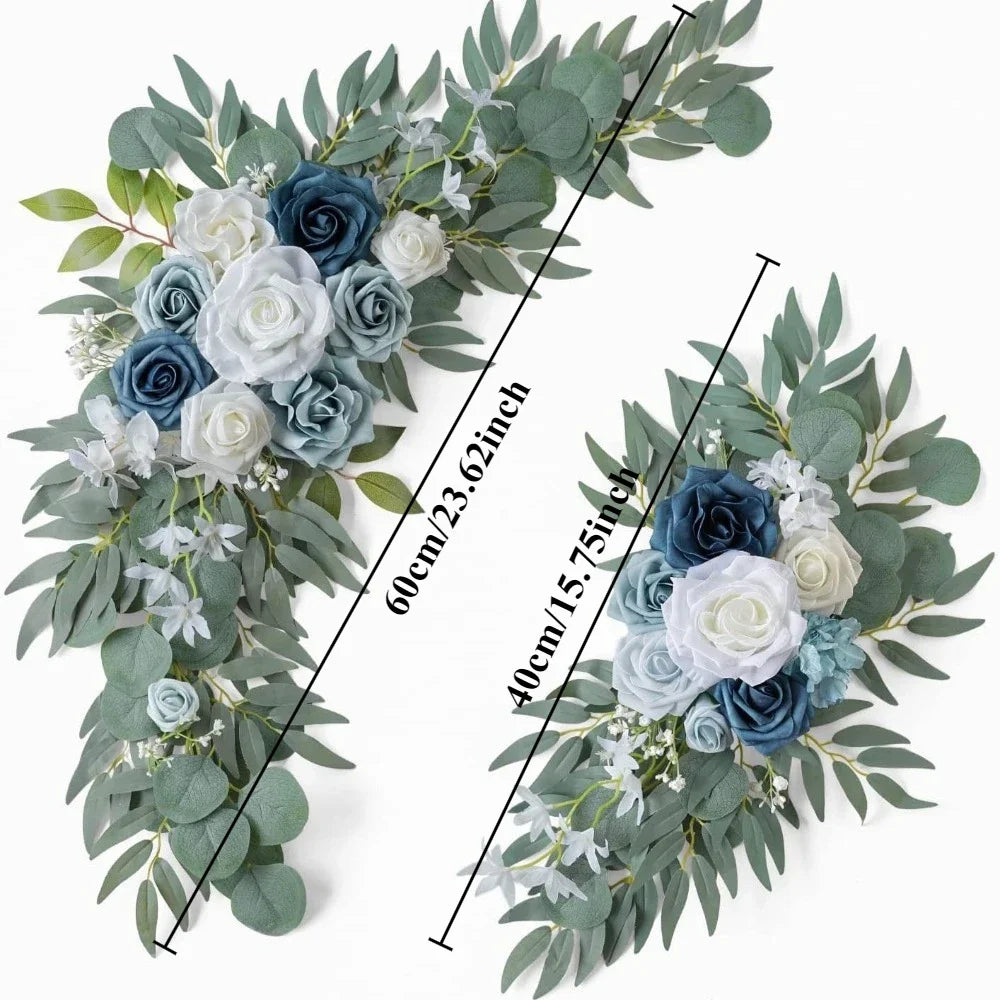 Romantic White Artificial Wedding Flowers Artificial Arch Flowers Artificial Wedding Arch Flowers Kit Wedding Welcome Sign Decor