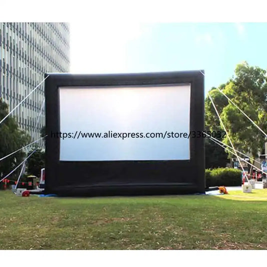 Big Outdoor Portable Blow Up Advertising Projector Screens Inflatable Projection Movie Theater Screen For Sale