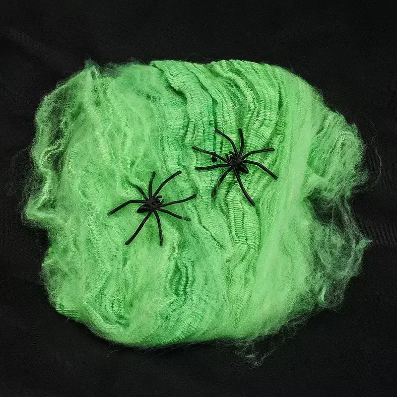 Halloween Decoration Party Accessories Decorations for Events Scream Festa Spider Web Black Outdoor Props Haunted House Spider
