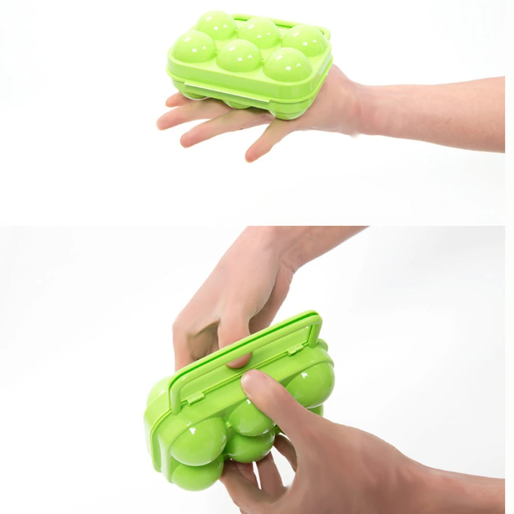 Outdoor Camping Tableware Portable Camping Picnic BBQ Egg Box Container Egg Storage Boxes Travel Kitchen Utensils Camping Gear