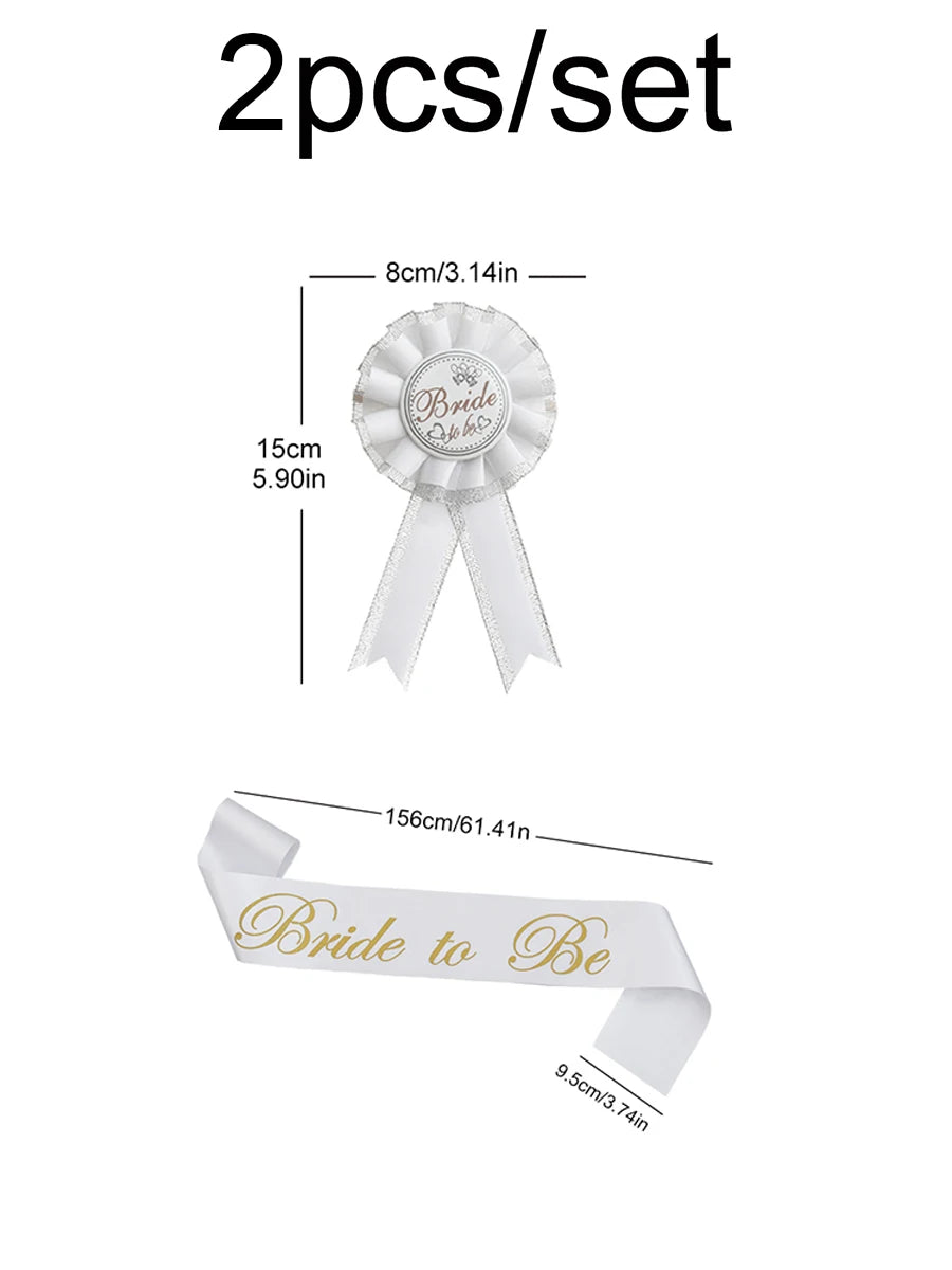 4PCS Bride to be, the bride of a bachelor party, etiquette with badge groom to be shoulder strap.