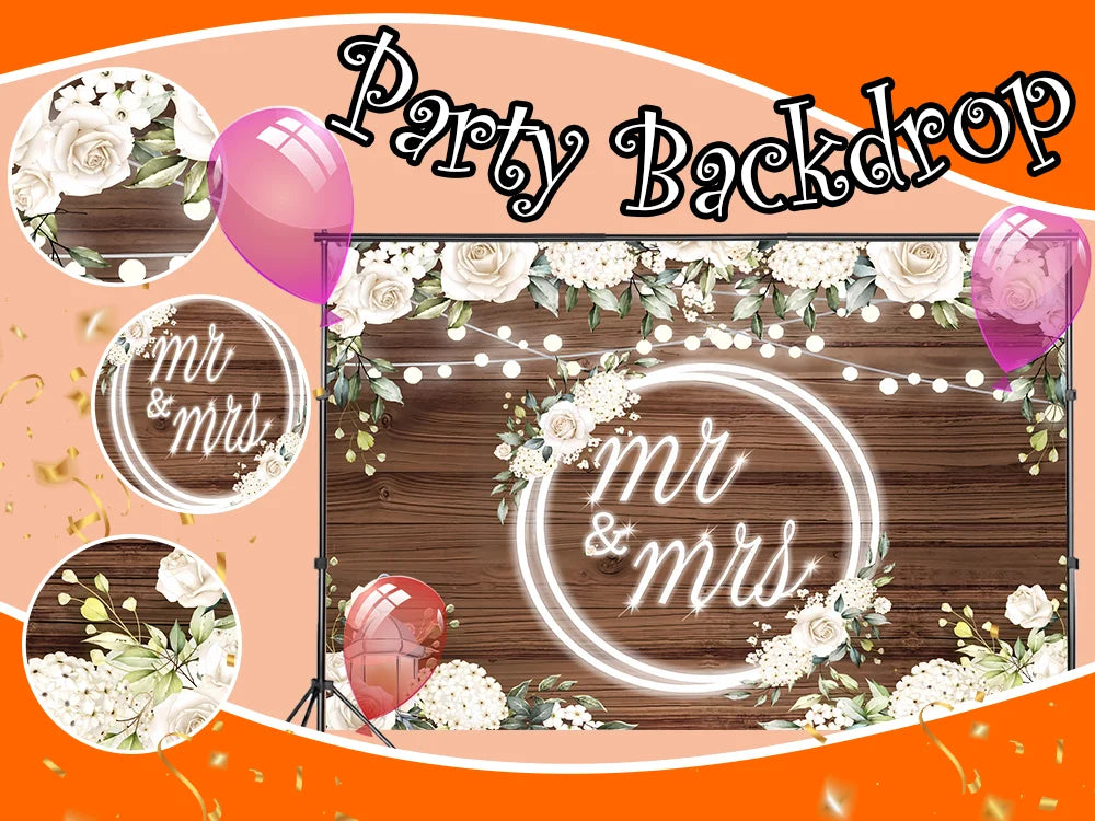 Wedding Flower Backdrop Wall Floral Bridal Shower for Photoshoot Wedding Decor for Reception Rose Photography Background Banner