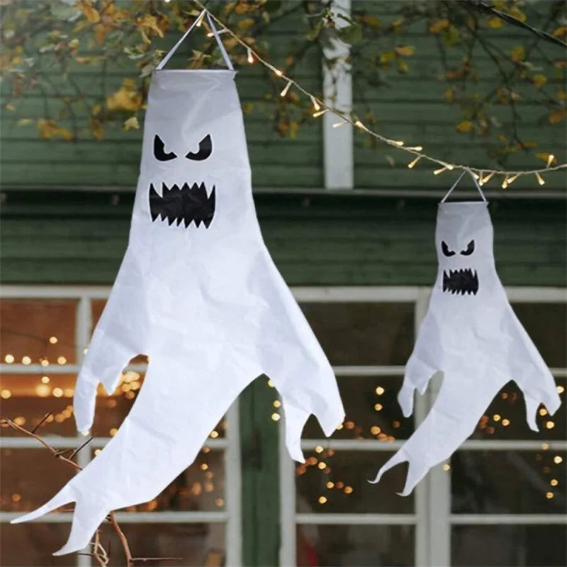 Halloween Ghost Hanging Decorations Spooky Indoor Outdoor Yard Flags Party Supplies Home Decoration Accessories