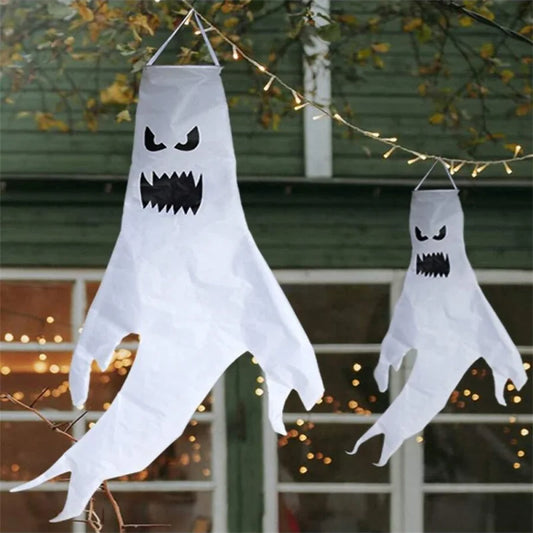 Halloween Ghost Hanging Decorations Spooky Indoor Outdoor Yard Flags Party Supplies Home Decoration Accessories