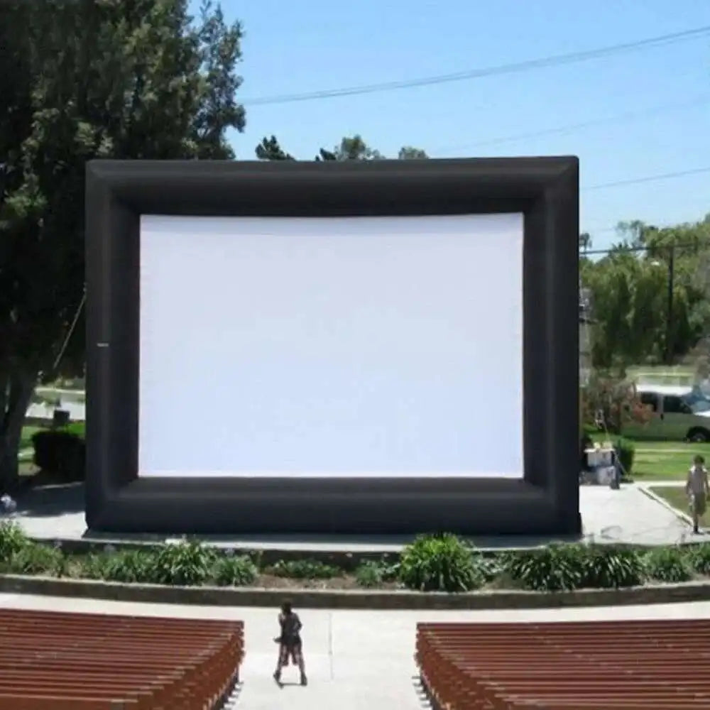 Outdoor Iatable 14/16Ft Projector Movie Film Screen For Home Backyard Party Games Theater Cinema With Fan