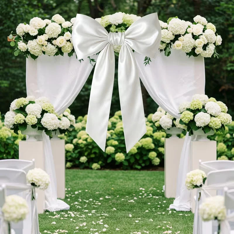 Satin Large Bow Party Decor Bridal Shower Elegant Accent & Birthday Sweet Decoration Reusable for Festivities Wedding Decoration