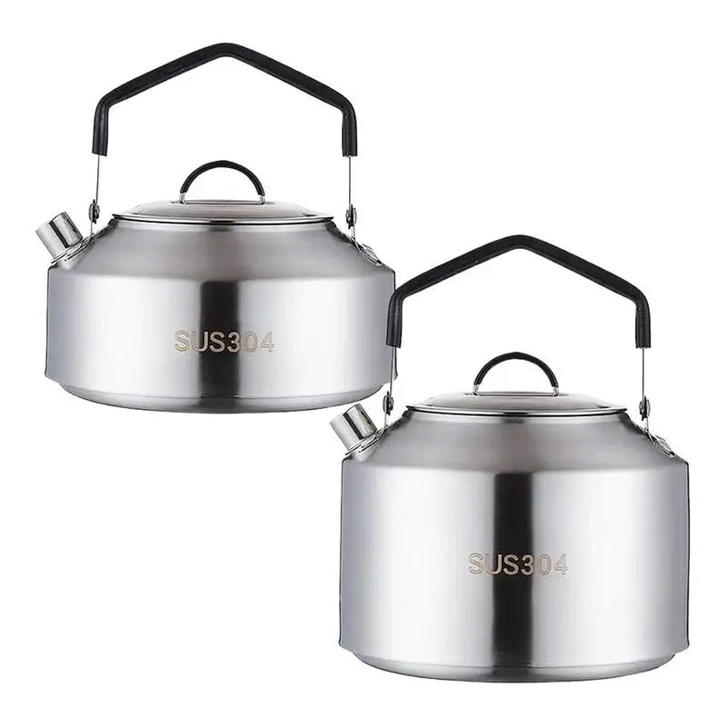 Camping Water Kettle 1L/1.5L Outdoor Coffee Kettle Tableware Picnic Supplies Equipment Utensils Camping Tea Kettle Cookware