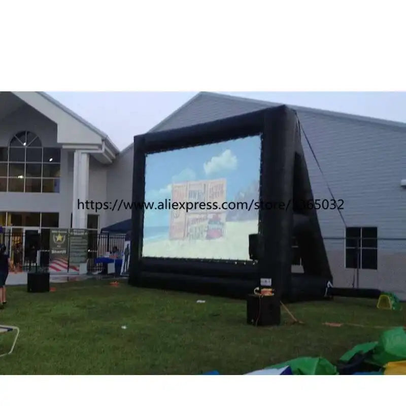 Big Outdoor Portable Blow Up Advertising Projector Screens Inflatable Projection Movie Theater Screen For Sale