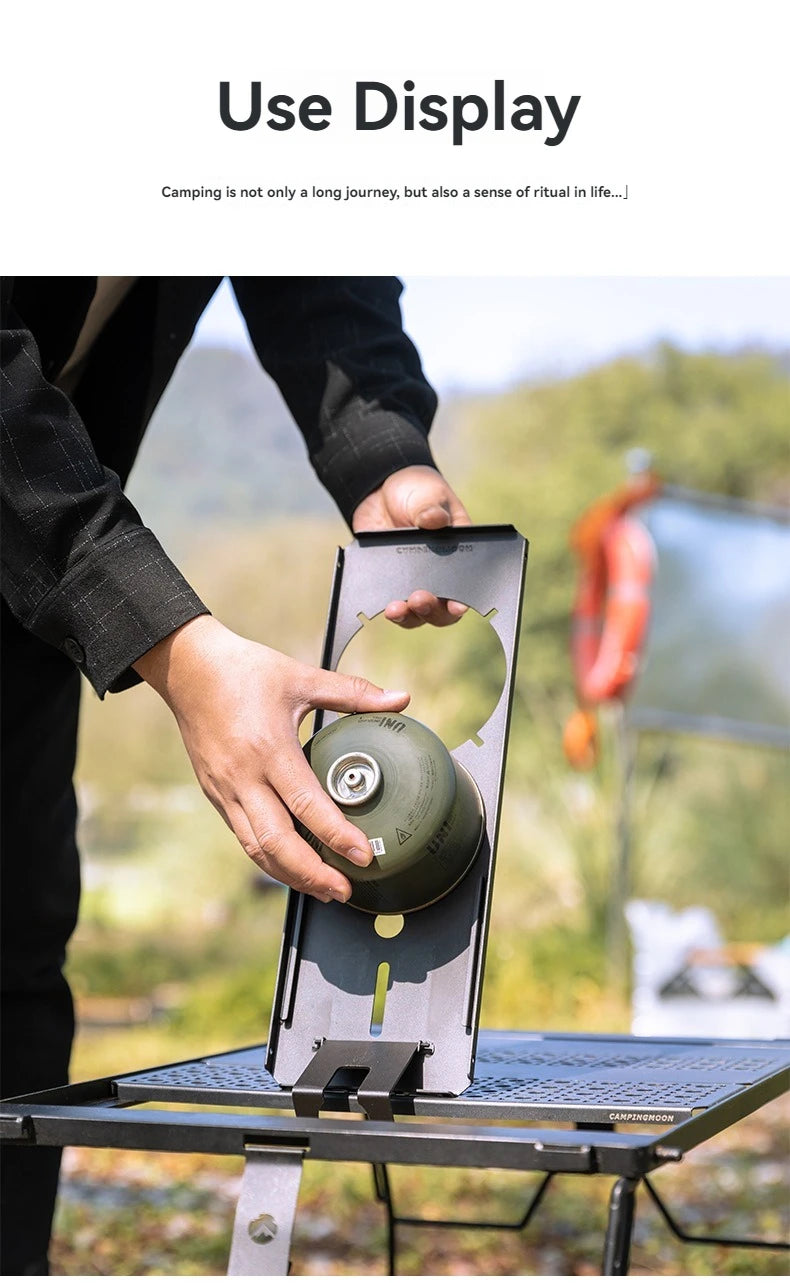 CAMPINGMOON Portable Camping IGT Korean Style Stove Unit Board Picnic Tea Table Multi-Purpose Middle Board for Outdoor Cooking