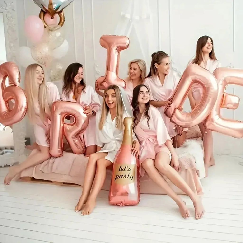 32Inch Giant Bride Balloons Set - Bachelorette Party Decorations Bride Balloons for Bridal Wedding Shower Decorations