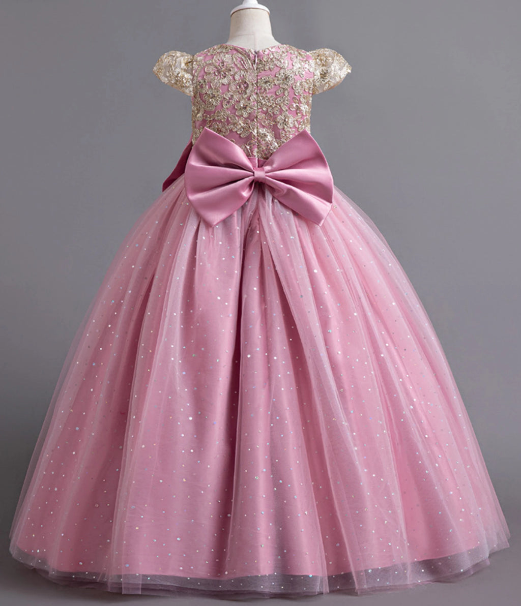 Stunning Little/Big Girls Lace Flower Girl Wedding Bridesmaid Birthday Party Holiday Pageant Easter Prom Fancy Dress