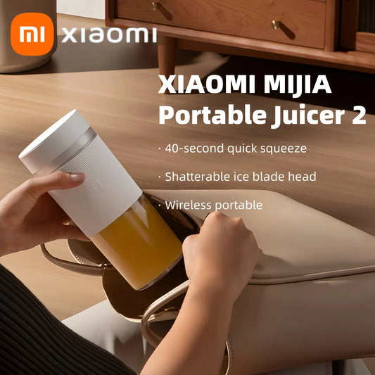 XIAOMI MIJIA Portable Juicer Mixer 2 Electric Mini Blender Fruit Vegetables Quick Crushed ice Juicing Kitchen Food Processor -CN