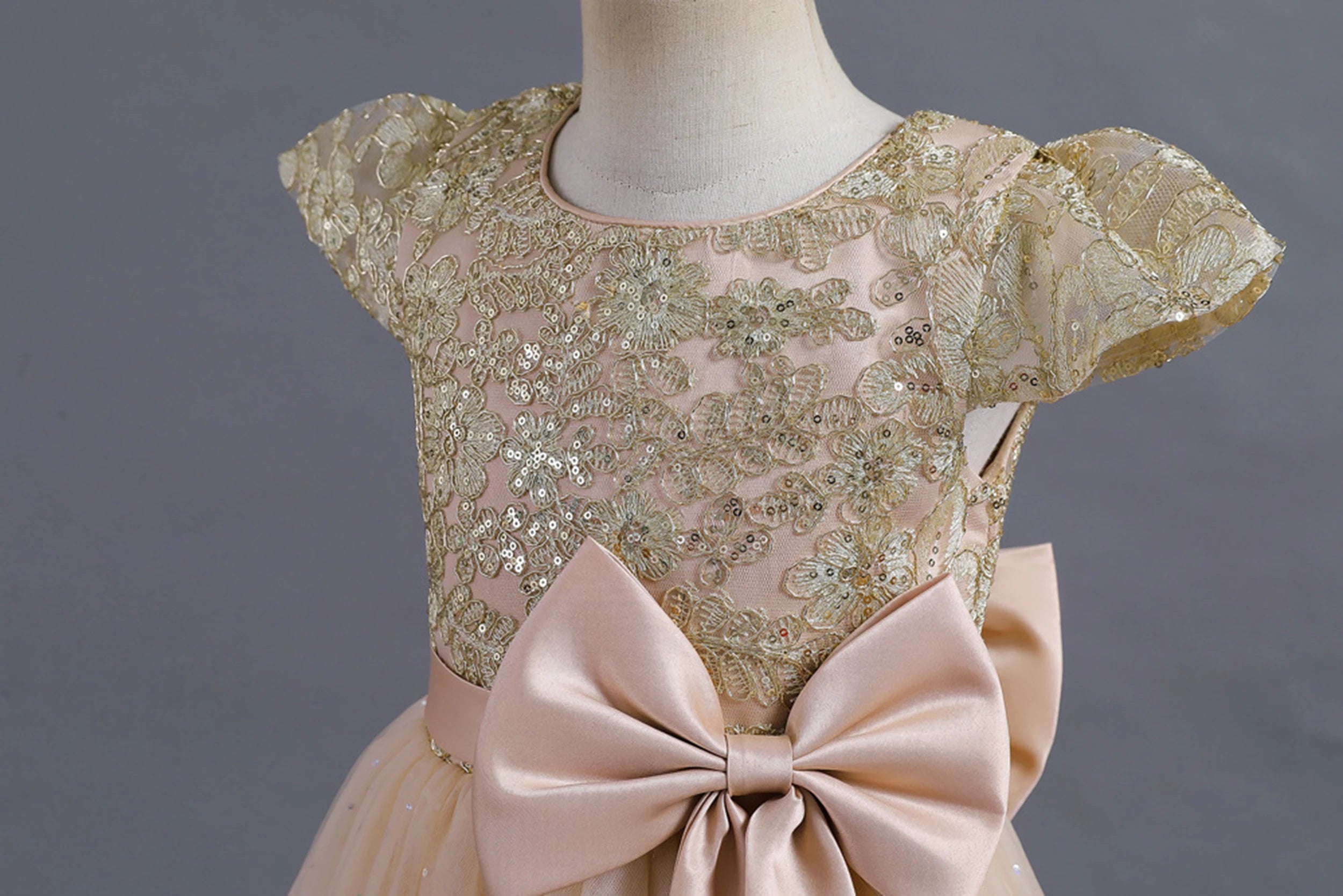 Stunning Little/Big Girls Lace Flower Girl Wedding Bridesmaid Birthday Party Holiday Pageant Easter Prom Fancy Dress