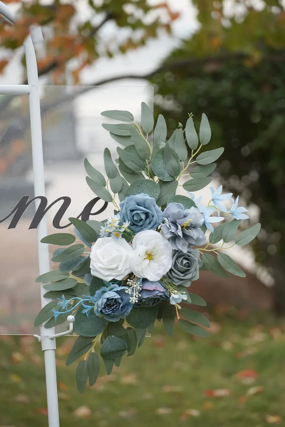 Romantic White Artificial Wedding Flowers Artificial Arch Flowers Artificial Wedding Arch Flowers Kit Wedding Welcome Sign Decor
