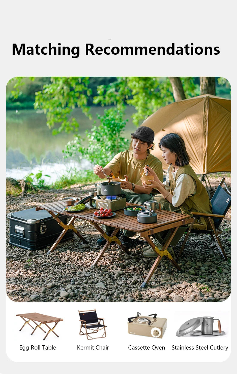 Naturehike Camping Cookware Kit Outdoor Frying Pan Portable Kettle Foldable Picnic Tableware Kitchen Utensils Cooking Utensils