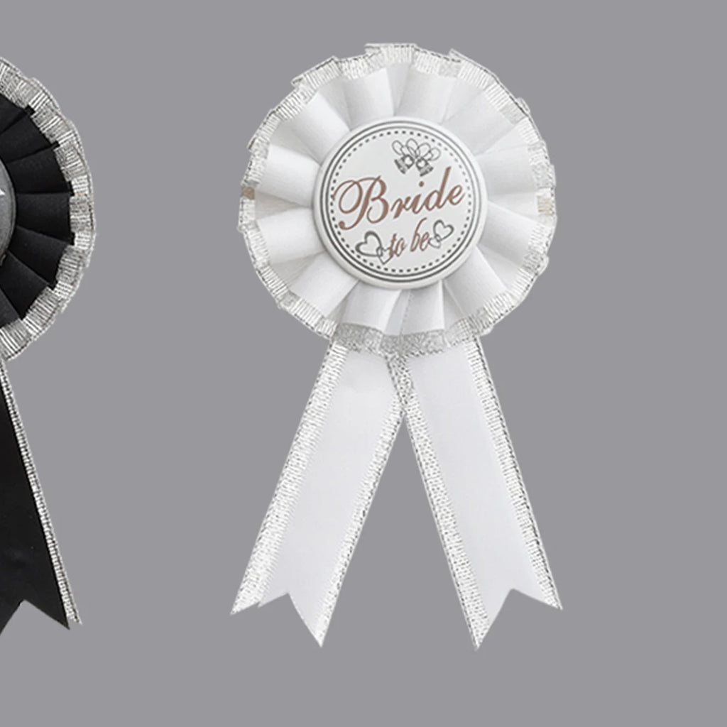 4PCS Bride to be, the bride of a bachelor party, etiquette with badge groom to be shoulder strap.