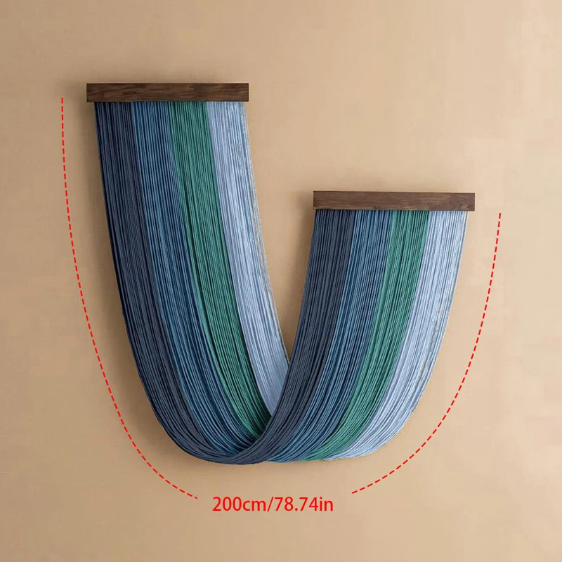 200cm Boho Decor Wall Hanging Tapestry Bohemia Tassel Curtain Tapestry Home Decorations Living Room Wall Art Hanging Decoration
