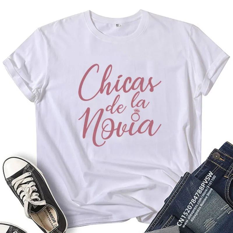 Bachelorette Hen Party T Shirts La Novia Tribu De La Novia Bride Bride Tribe Wedding Shirts Bachelorette Party Favor Gift Shirt