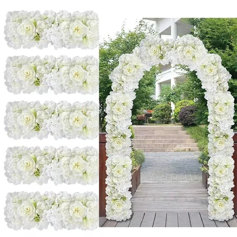 Wedding Flowes Artificial Flower Wall Panels White Flowers For Wedding Decoration Anniversary Decor Festive Party Supplies