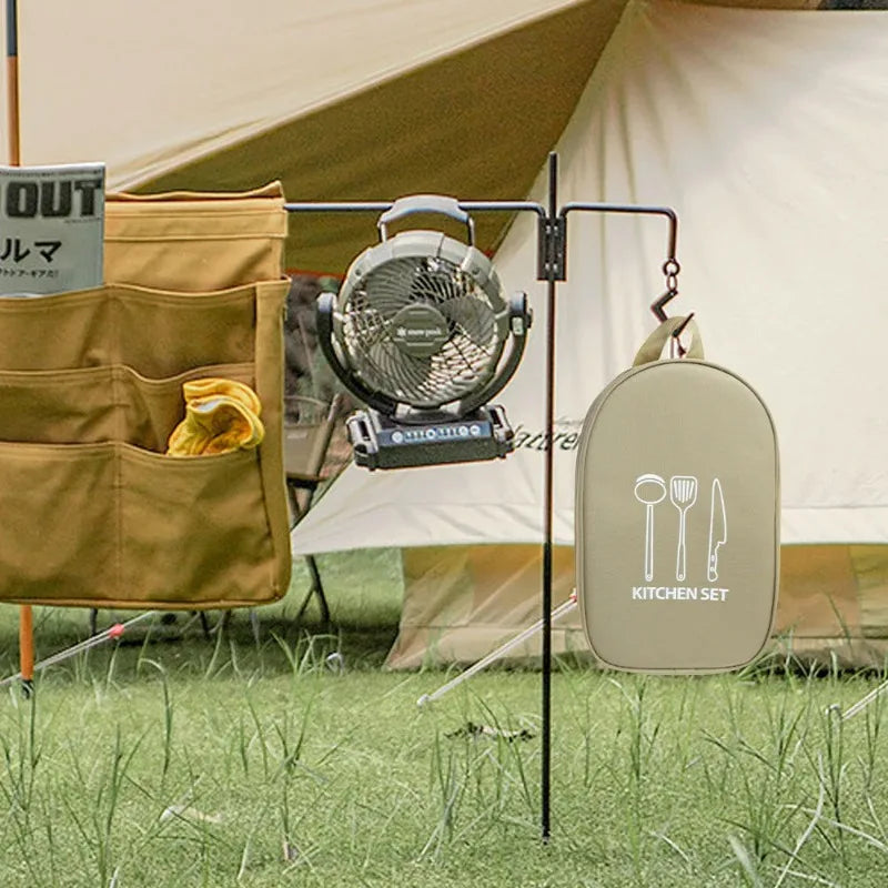 Portable outdoor cookware storage bag, outdoor camping kitchenware storage bag, tableware, picnic supplies,camping tools storage