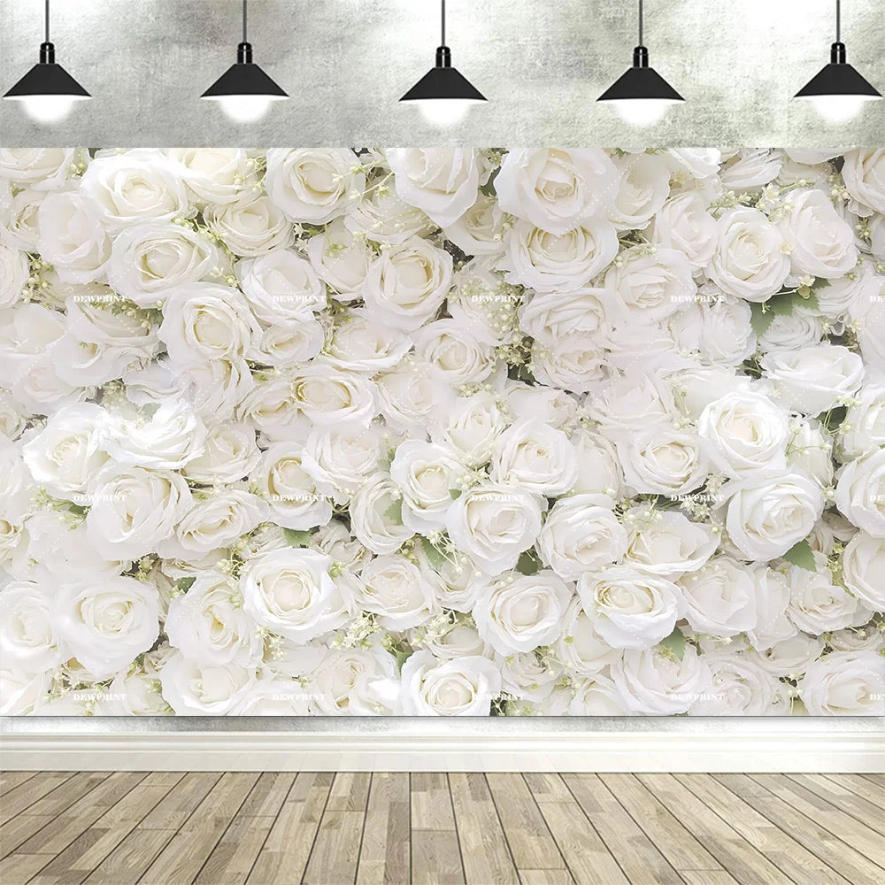 Wedding Flower Backdrop Wall Floral Bridal Shower for Photoshoot Wedding Decor for Reception Rose Photography Background Banner