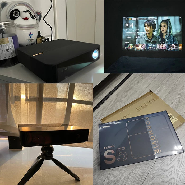 Formovie S5 Mini Projector Native Triple Laser DLP 1100ANSI Lumen FHD For Home Cinema Dolby Vision Portable Fengmi Smart Theater
