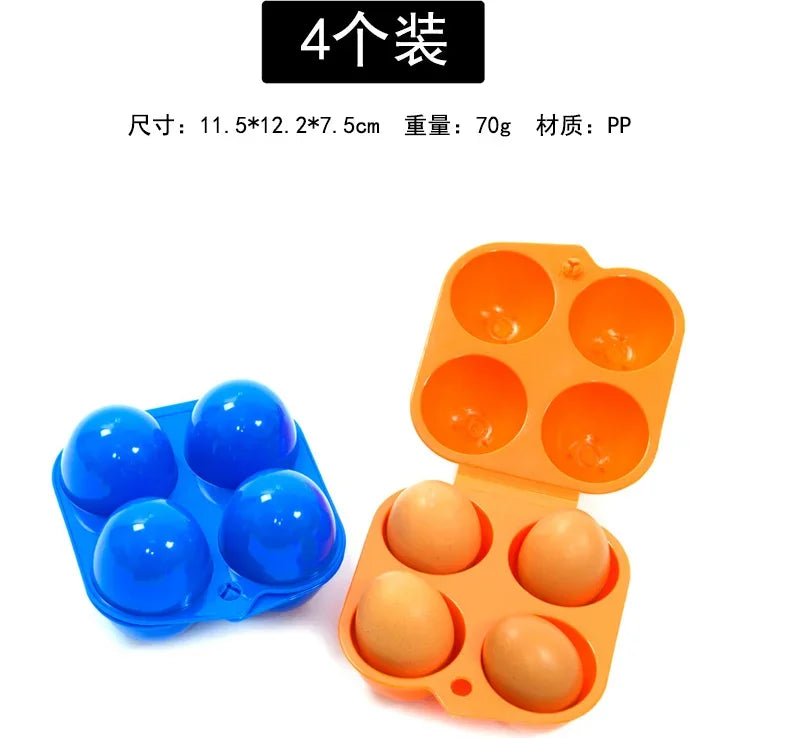 Outdoor Camping Tableware Portable Camping Picnic BBQ Egg Box Container Egg Storage Boxes Travel Kitchen Utensils Camping Gear