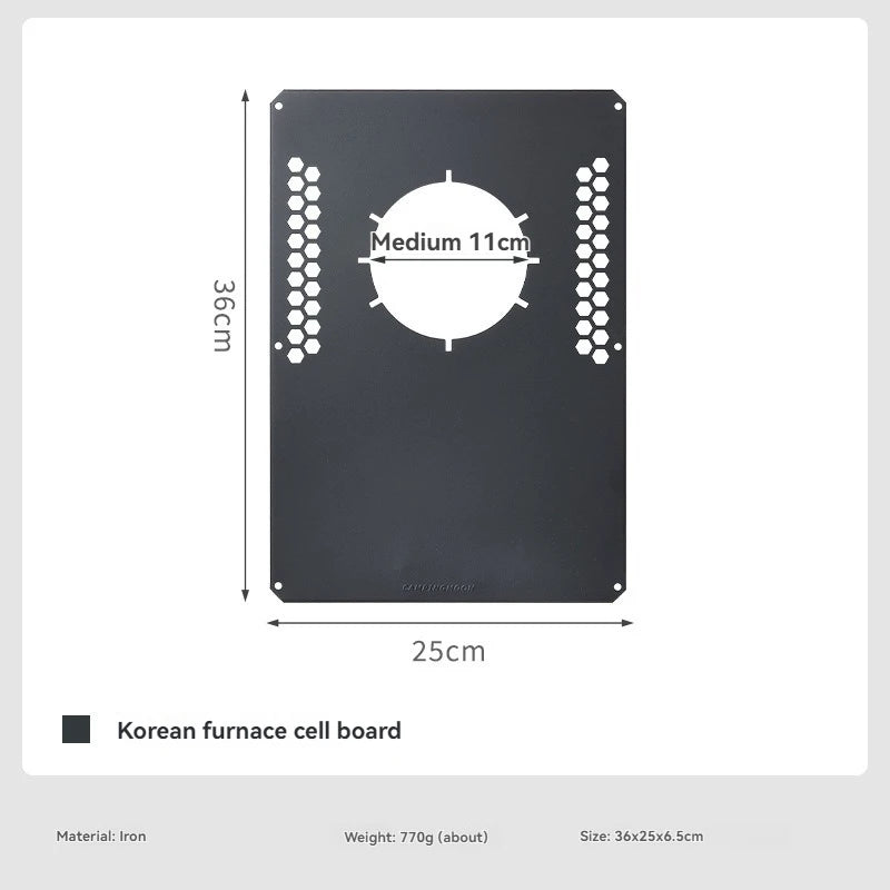 CAMPINGMOON Portable Camping IGT Korean Style Stove Unit Board Picnic Tea Table Multi-Purpose Middle Board for Outdoor Cooking