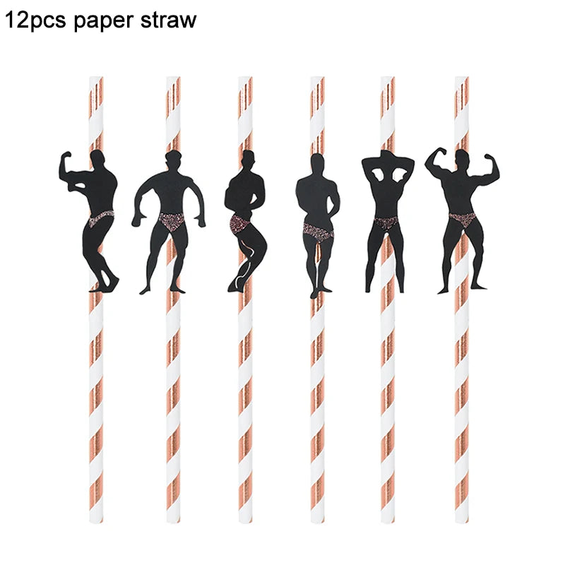 Bachelorette Party Penis Straw Wedding Bridal Shower Favors Supplies Hen Night Aldult Birthday Party Decoration Bride to be Gift