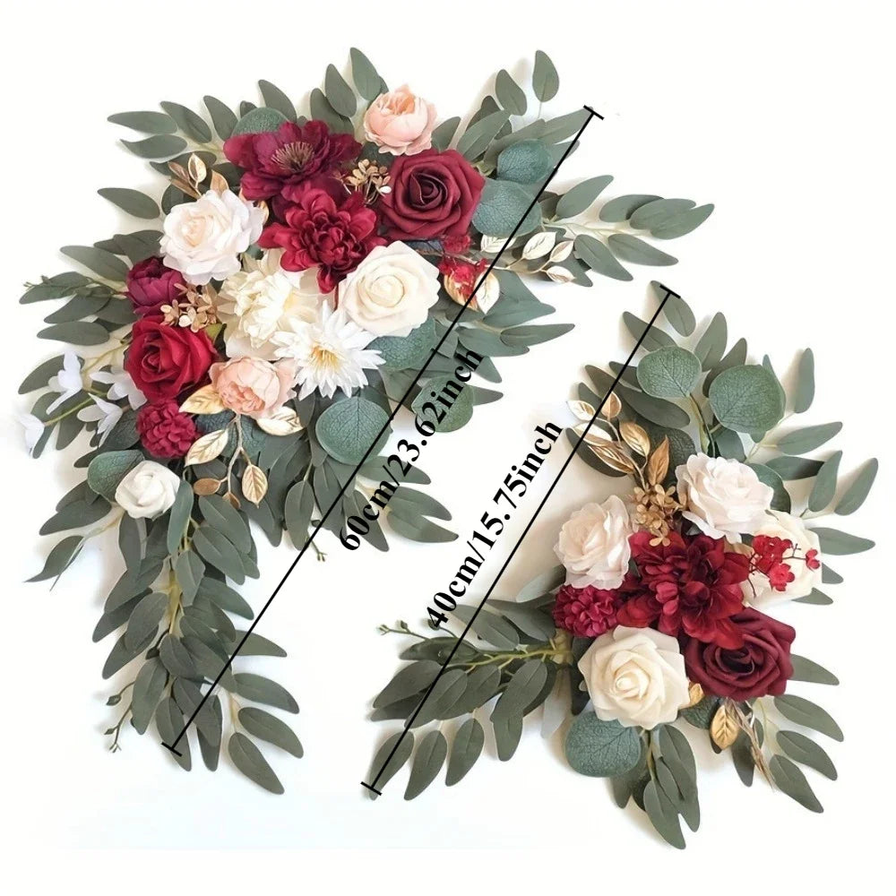 Romantic White Artificial Wedding Flowers Artificial Arch Flowers Artificial Wedding Arch Flowers Kit Wedding Welcome Sign Decor