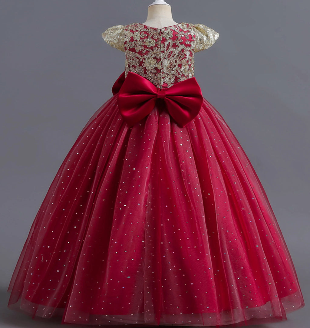 Stunning Little/Big Girls Lace Flower Girl Wedding Bridesmaid Birthday Party Holiday Pageant Easter Prom Fancy Dress