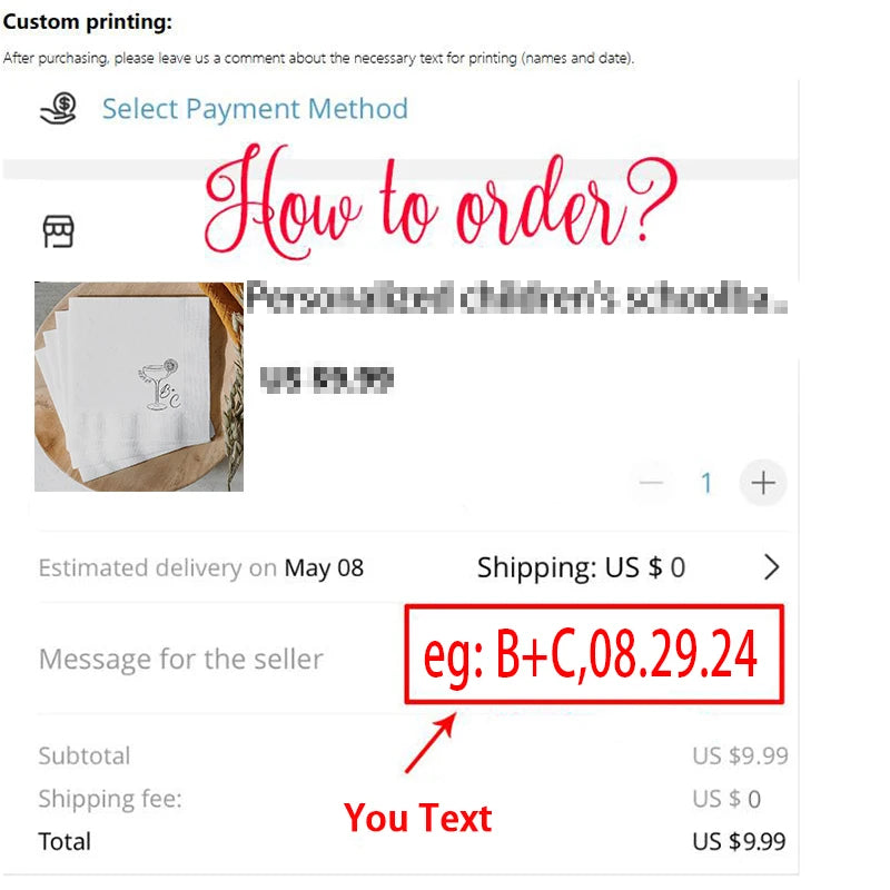 Personalized Wedding Party Napkins Wine Glasses Cocktail Beverage Paper,Anniversary Party Monogram,Custom Bridal Shower Napkins