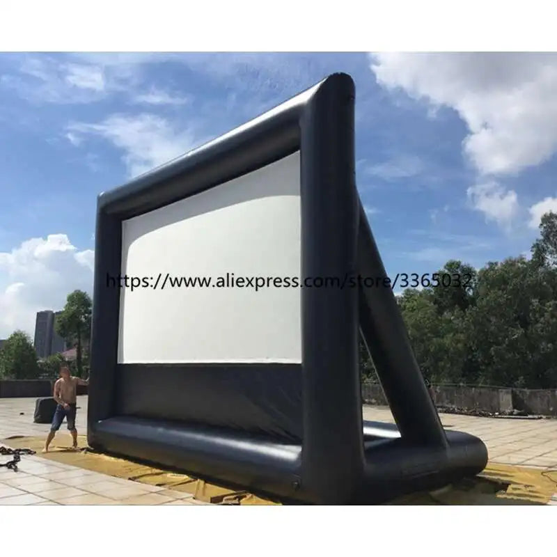 Big Outdoor Portable Blow Up Advertising Projector Screens Inflatable Projection Movie Theater Screen For Sale