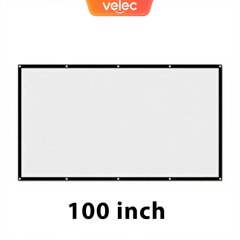 Velec Home Office Projector Screen Curtain Simple 100 120 inch Display Screen Household Bedroom Ornaments Proyector Accessories