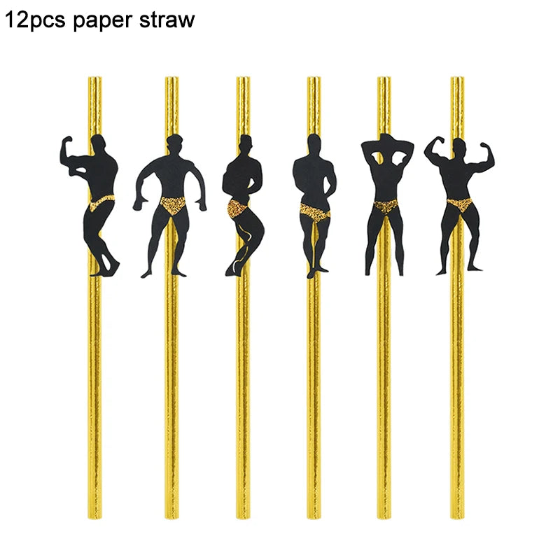 Bachelorette Party Penis Straw Wedding Bridal Shower Favors Supplies Hen Night Aldult Birthday Party Decoration Bride to be Gift