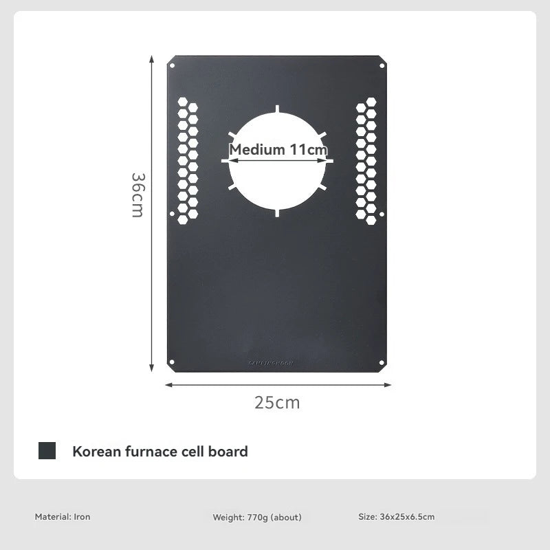 CAMPINGMOON Portable Camping IGT Korean Style Stove Unit Board Picnic Tea Table Multi-Purpose Middle Board for Outdoor Cooking