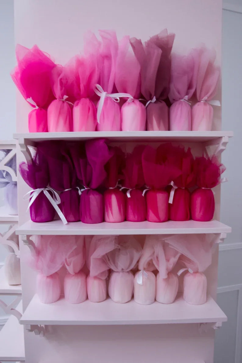 Super Cute Short Pink Tulle Mother and Daughter Dress for Baby Birthday Party Ruffles Flowers Mommy and Kids Matching Gown