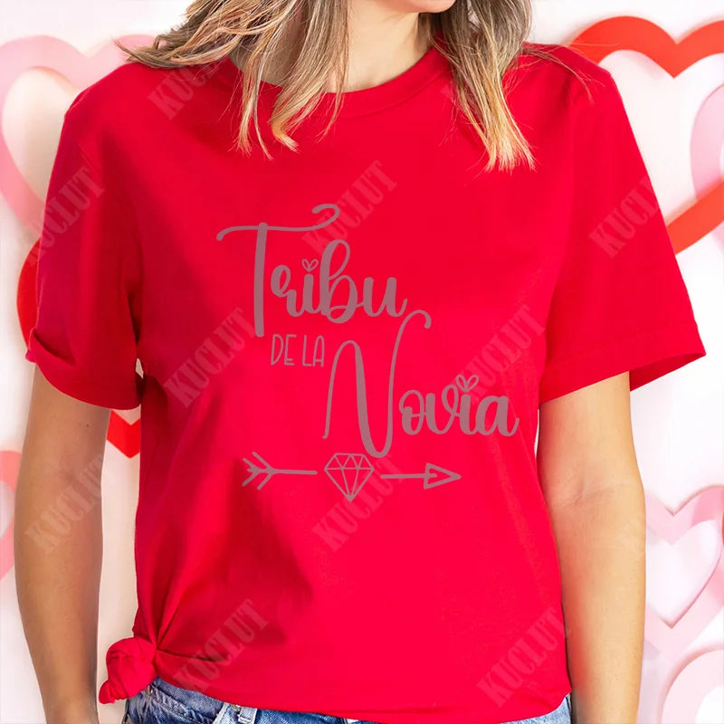 Spanish Girls Bachelorette Hen Party Tshirt Team Bride Squad Tops Women Single Farewell T-Shirt Bridal Shower Wedding Party Tees