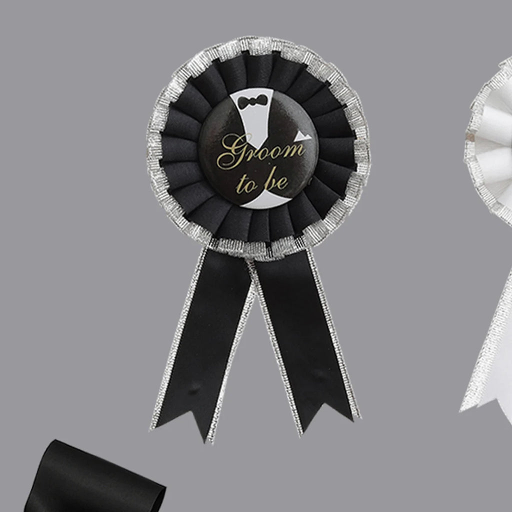 4PCS Bride to be, the bride of a bachelor party, etiquette with badge groom to be shoulder strap.