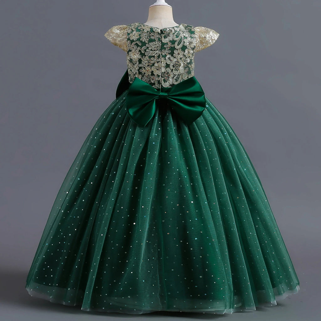 Stunning Little/Big Girls Lace Flower Girl Wedding Bridesmaid Birthday Party Holiday Pageant Easter Prom Fancy Dress