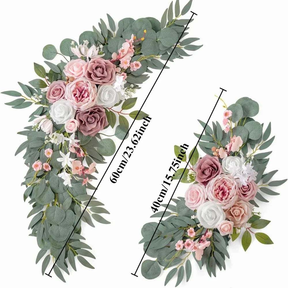 Romantic White Artificial Wedding Flowers Artificial Arch Flowers Artificial Wedding Arch Flowers Kit Wedding Welcome Sign Decor
