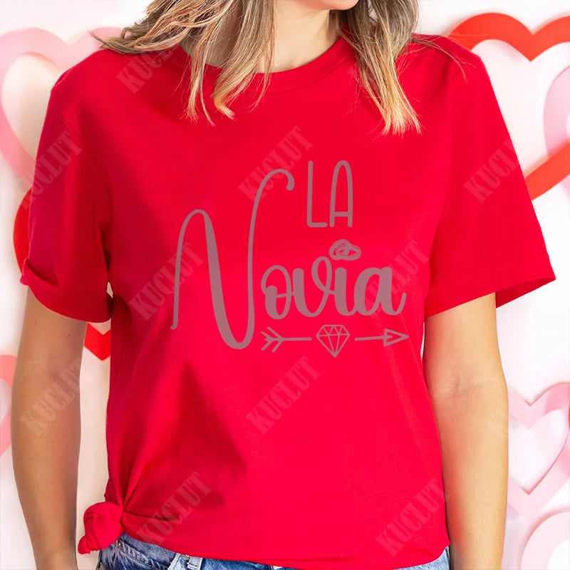 Spanish Girls Bachelorette Hen Party Tshirt Team Bride Squad Tops Women Single Farewell T-Shirt Bridal Shower Wedding Party Tees