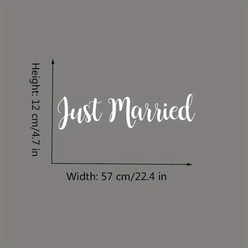 Just Married Make Your Wedding Day Special with Our Wedding Car Sticker Decal Love Honey Darling Room Decor Gift
