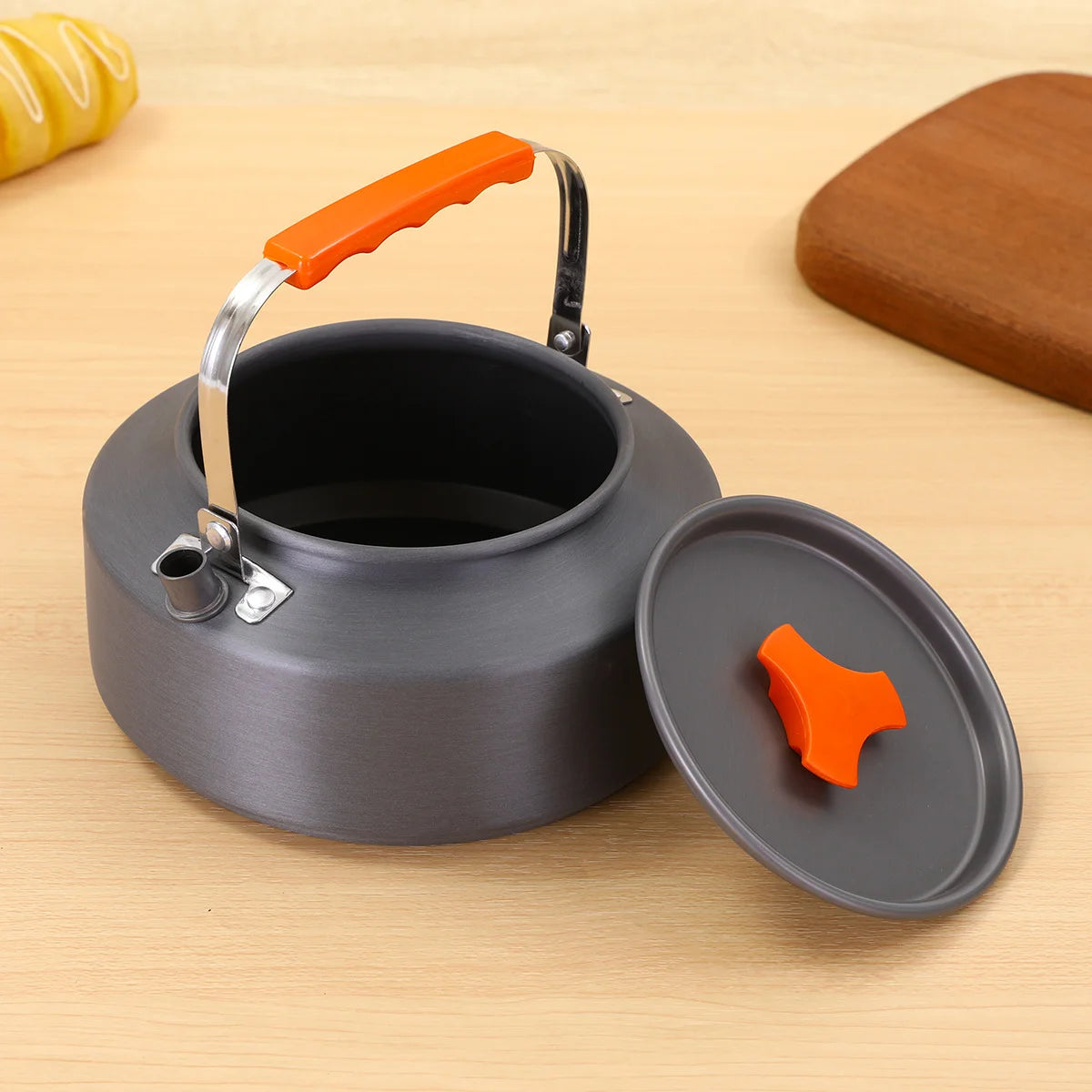 Outdoor Camping Cooking Set for 2-3 People Portable Folding Pot and Kettle Combo Camping Tableware Hiking Backpacking Gear