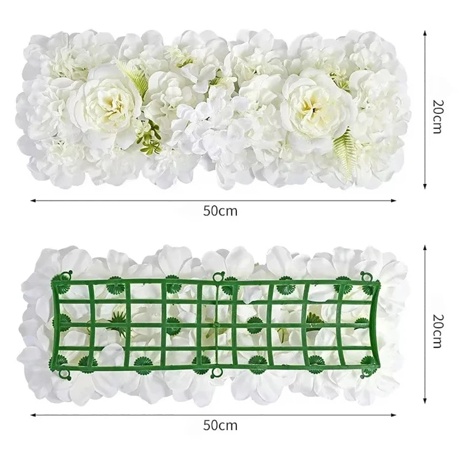 Wedding Flowes Artificial Flower Wall Panels White Flowers For Wedding Decoration Anniversary Decor Festive Party Supplies