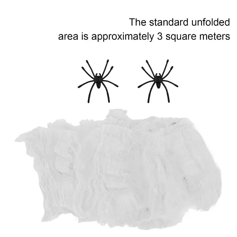 Halloween Decoration Party Accessories Decorations for Events Scream Festa Spider Web Black Outdoor Props Haunted House Spider