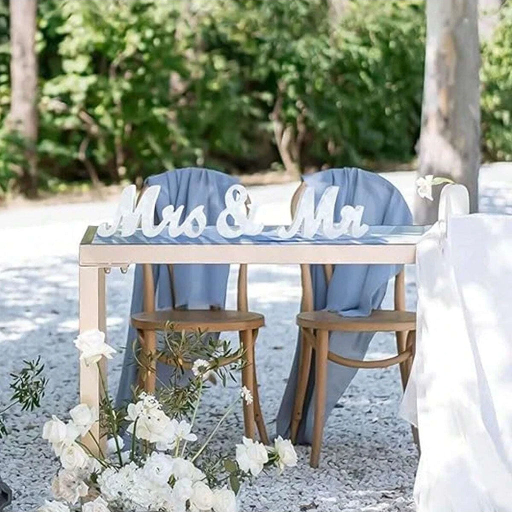 Wooden Letter Wedding Decorations 3D Character Decoration Props for Mr. and Mrs. Wedding Activities Singles Party DIY Decoration